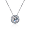 Moissanite Halo Necklace