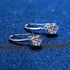 Sterling Silver Moissanite Hook Earrings