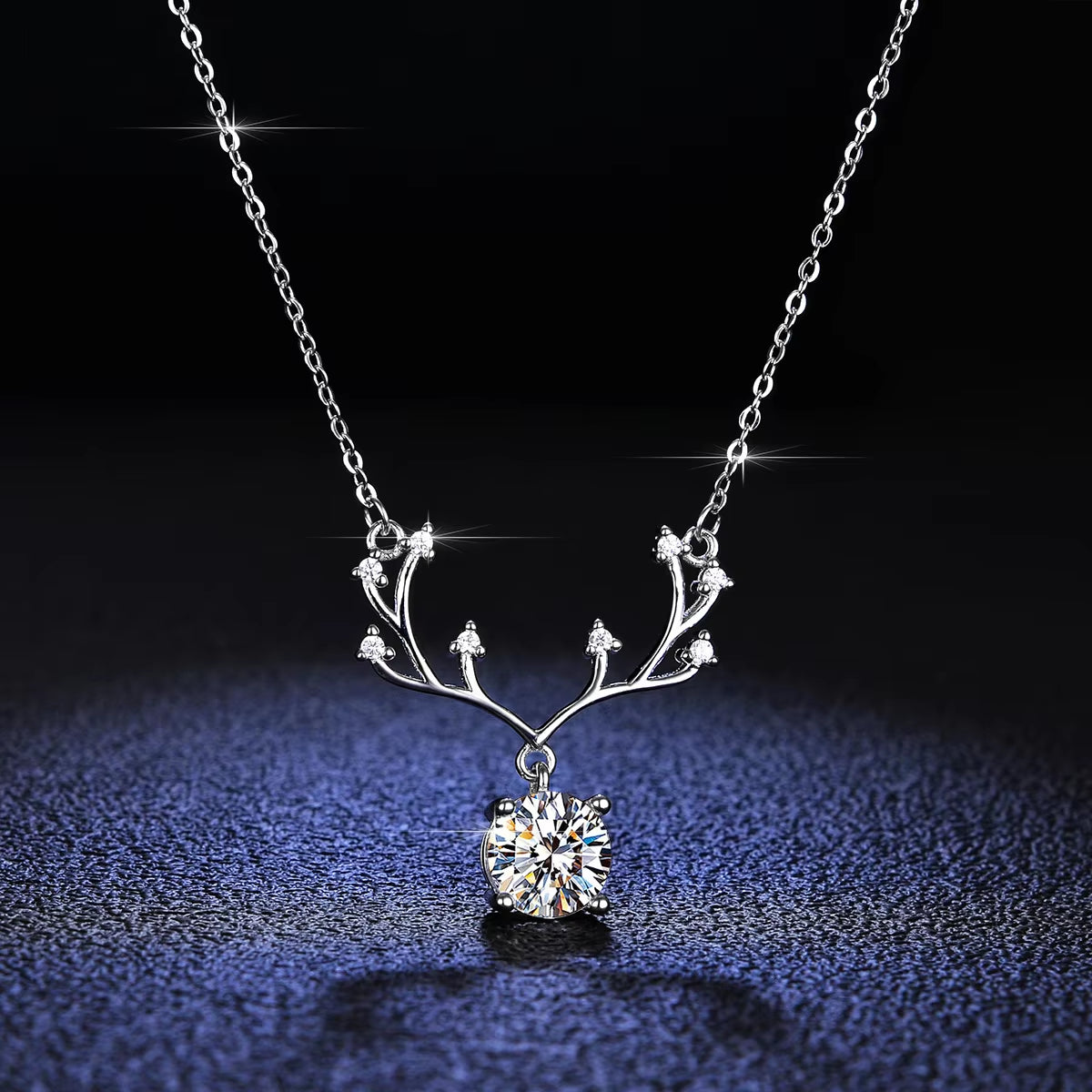 Moissanite Antler Necklace