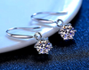 Sterling Silver Moissanite Hook Earrings