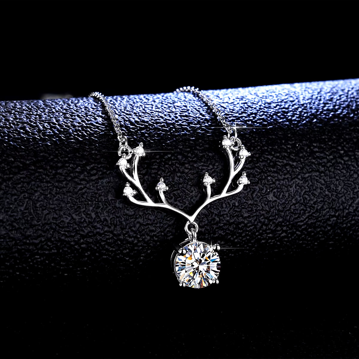 Moissanite Antler Necklace