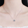 Moissanite Halo Necklace